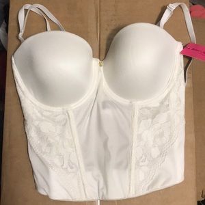Betsey Johnson bridal white bustier 30D